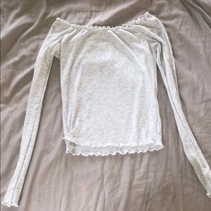 Brandy Melville ruffle off shoulder top